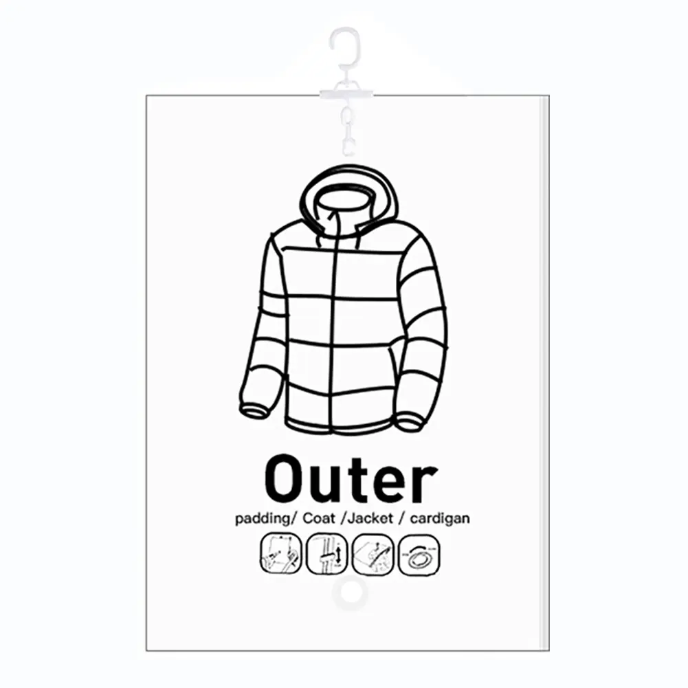 Hanging Squeezable Storage Bag Dustproof Hanging Compressible Storage Bag Space Saving for Clothes Down Overcoat