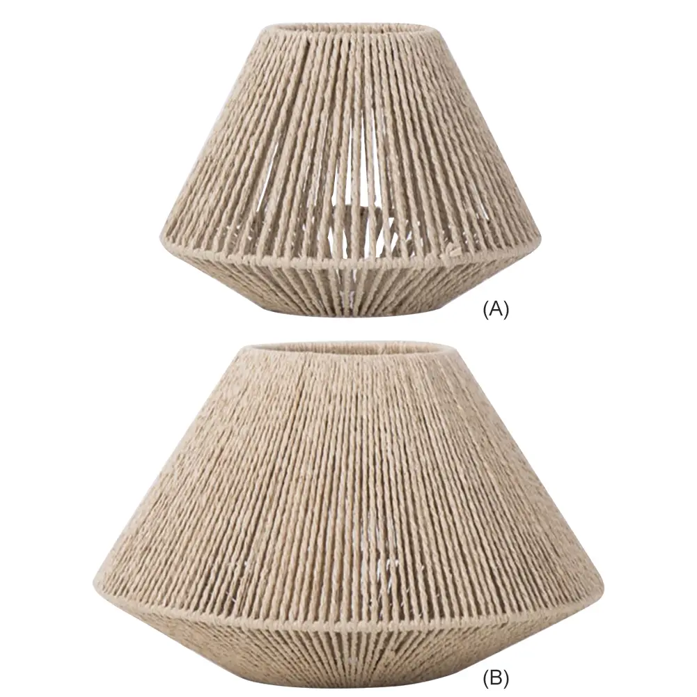 Woven Paper Rope Light Shade for Table Lamp Ceiling Fan Light Bulb Cover Pendant Lamp Cover for Living Room Bedroom Office Hotel
