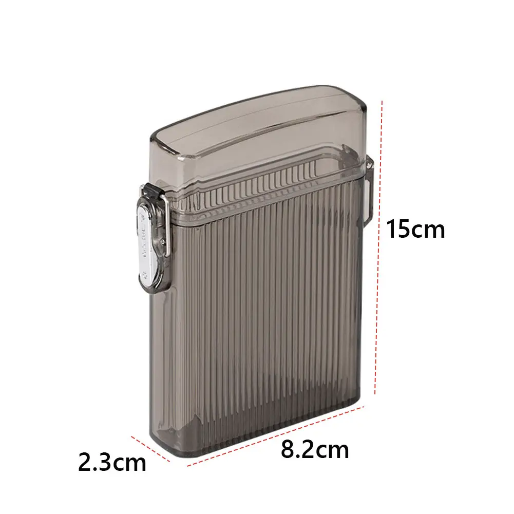 6.5mm 32 Capacity Portable Cigarette Case with Nylon Whistle Cord Moisture-Proof Tobacco Storage Box for Home & Office Household