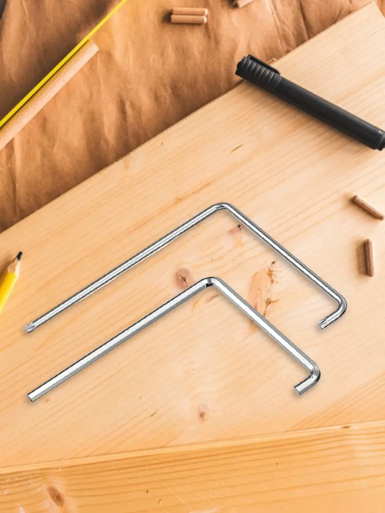 2Pcs Curved Inside Hexagonal Wrench 4mm Window Adjustment Tool Wear Resist Precise Fitting Hexagonal Wrench for Bicycle