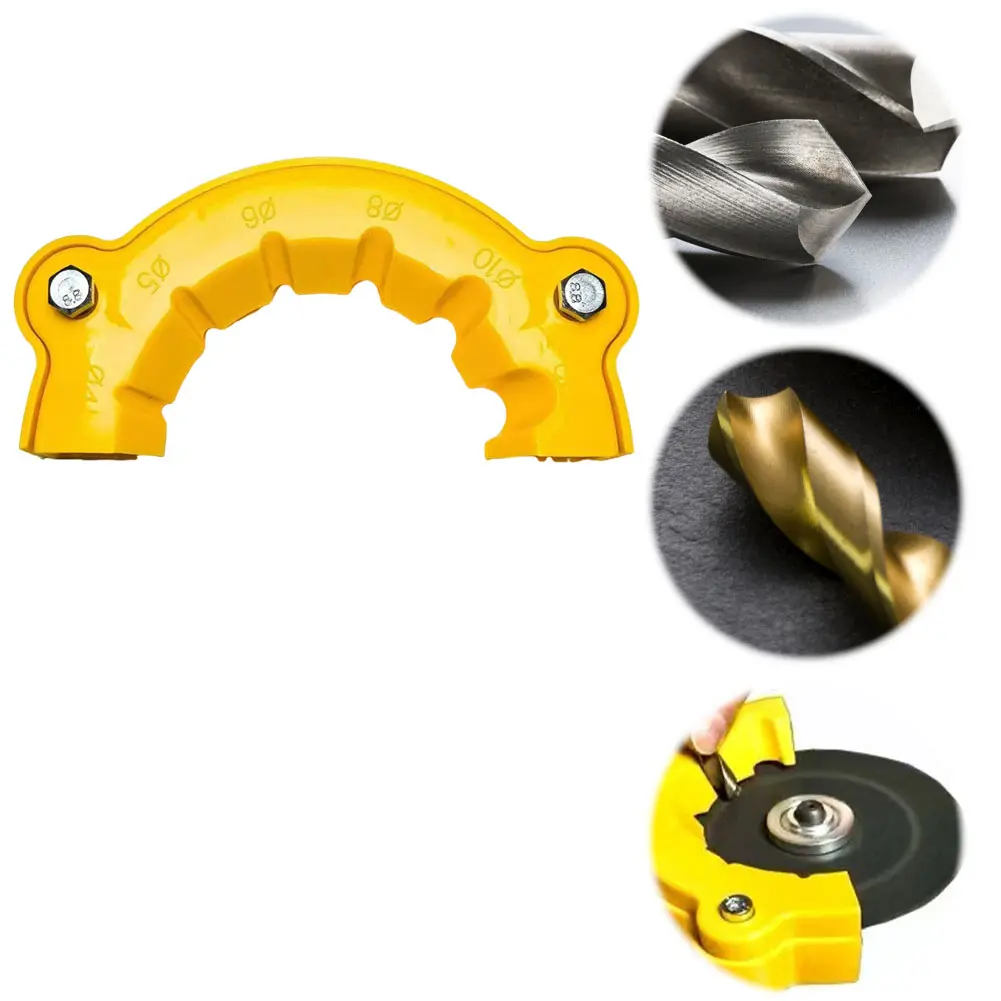 Electric Drill Bit Sharpener Attachment for 4-12mm Adjustable Grinding Precision with Easy Installation and Stability