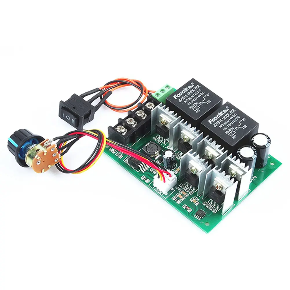 DC10-50V Brush Motor Controller Barrier Wiring Terminal 40A Motor Speed Control Drive Module Linear Potentiometer Speed Control