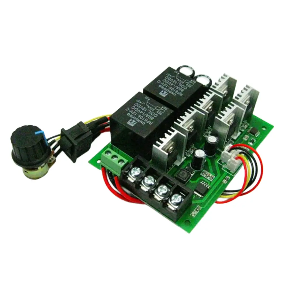 DC10-50V Brush Motor Controller Barrier Wiring Terminal 40A Motor Speed Control Drive Module Linear Potentiometer Speed Control