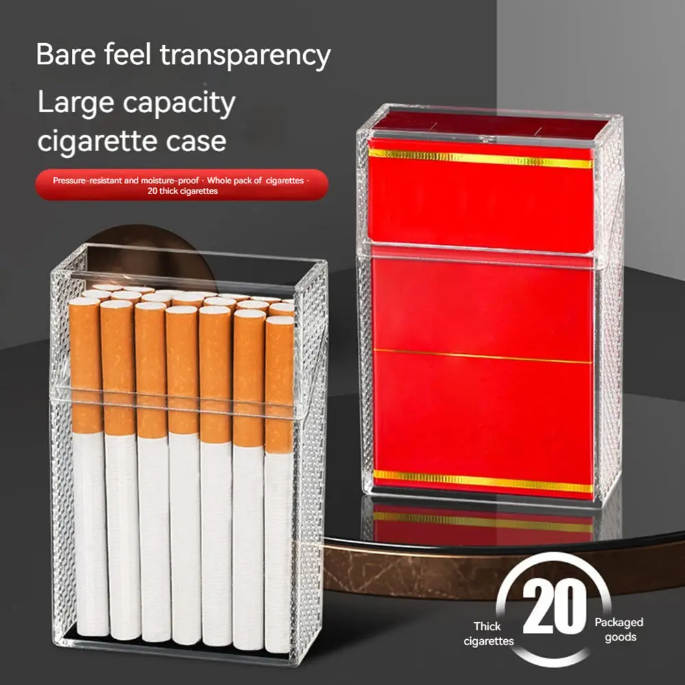 Cigarette Case Cigarette Holder Case Moisture-proof Magnetic Switch Cigarette Case Holds Up To 20 Cigarettes for Outdoor Travel