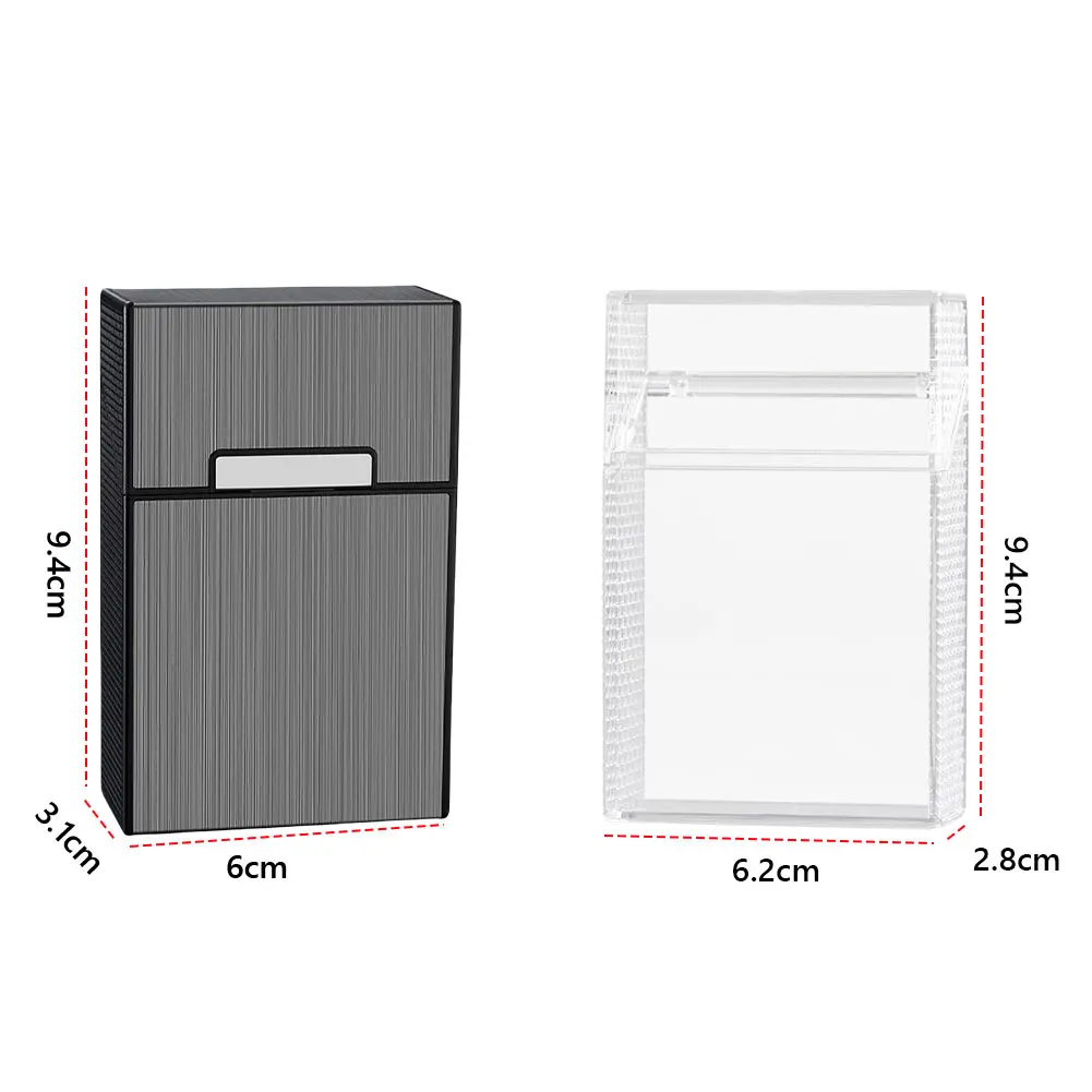 Cigarette Case Cigarette Holder Case Moisture-proof Magnetic Switch Cigarette Case Holds Up To 20 Cigarettes for Outdoor Travel