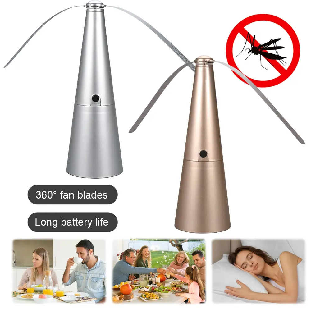 Fly Fans for Tables Battery Powered Fly Repellent Fan Table Top Fly Fan Fly Spinner for Picnic Party Restaurant Kitchen & BBQ