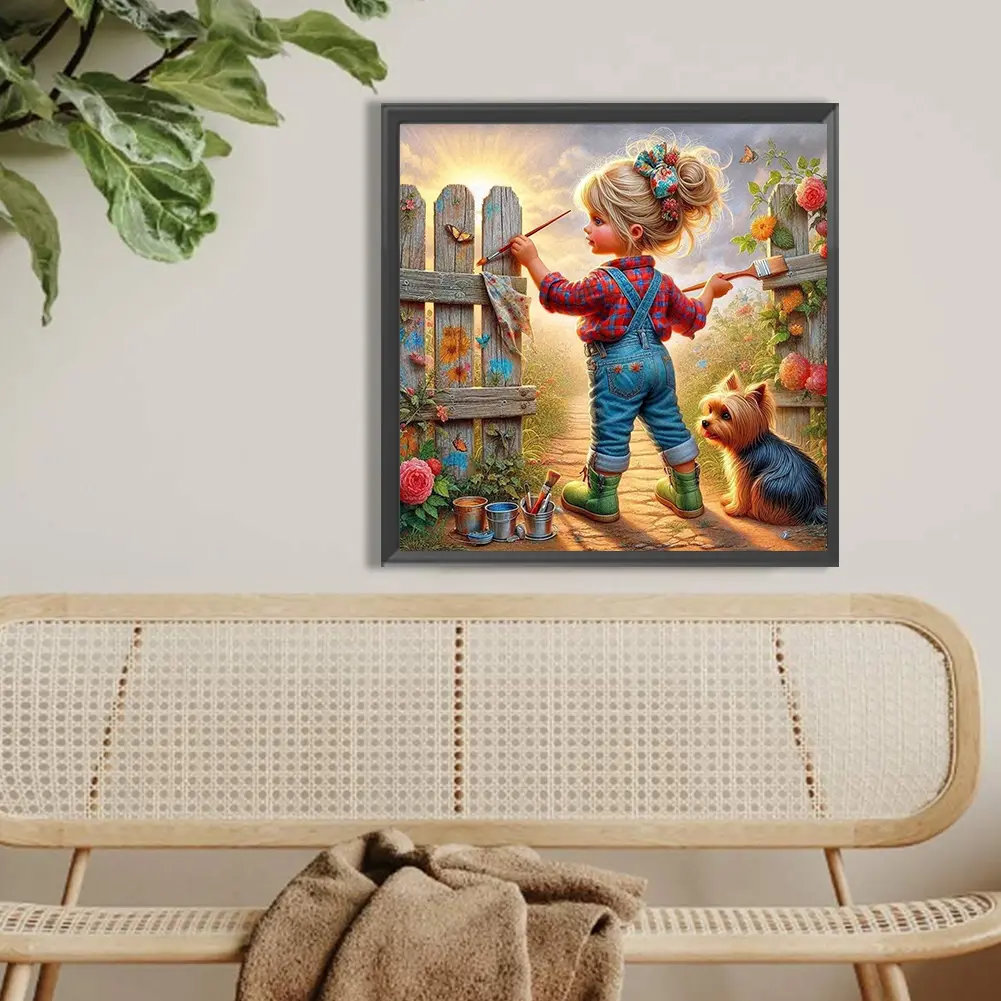 Little One 5D DIY Full Drill Round Diamond Painting Kit for Home Wall Decor