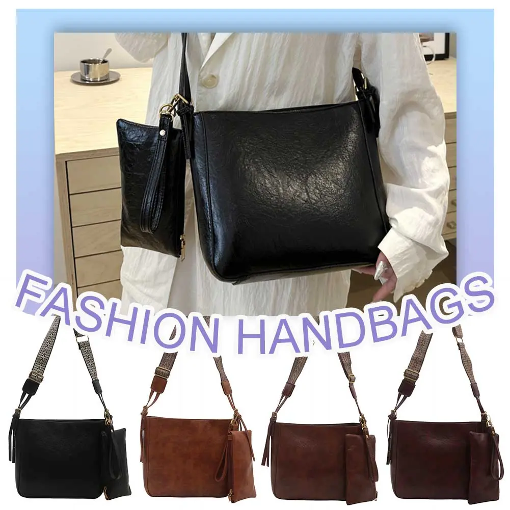 Shoulder Bag for Women Vegan Leather Hobo Purse with Adjustable Strap Handbag Solid Satchel Purse for Work Shopping