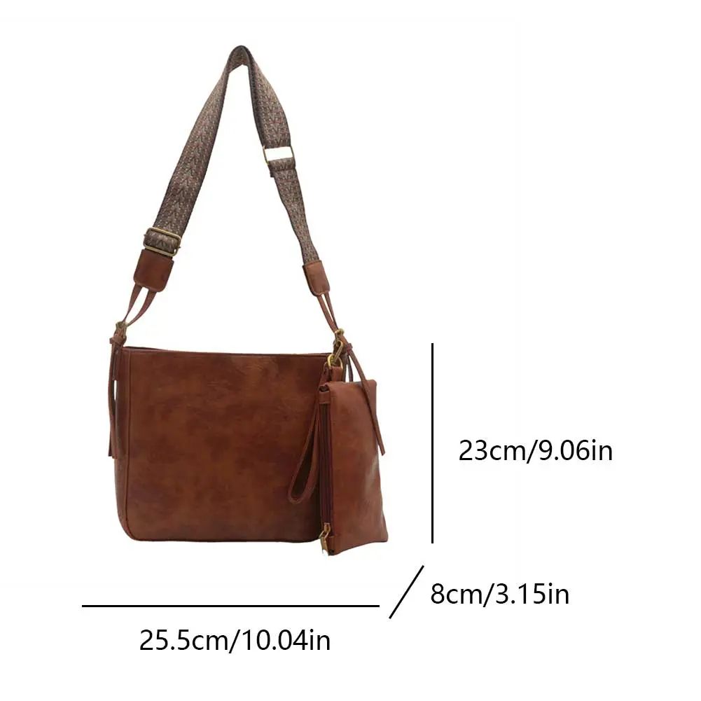 Shoulder Bag for Women Vegan Leather Hobo Purse with Adjustable Strap Handbag Solid Satchel Purse for Work Shopping