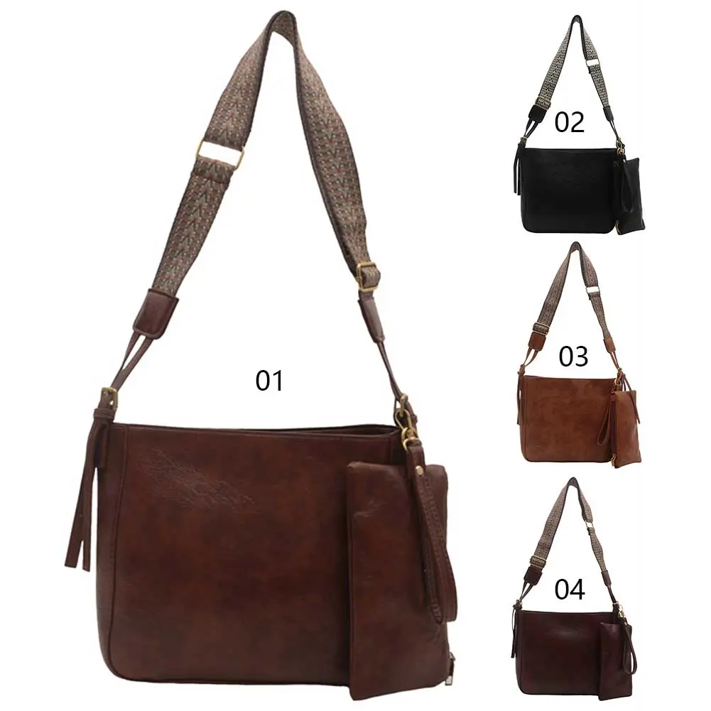 Shoulder Bag for Women Vegan Leather Hobo Purse with Adjustable Strap Handbag Solid Satchel Purse for Work Shopping