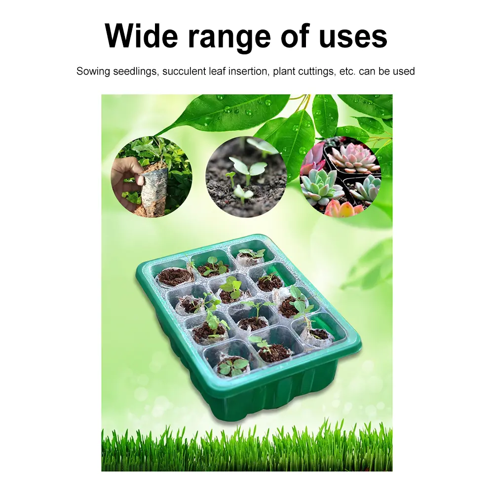 3/15pcs 6/12 Holes Seedling Starter Trays Gardens Flower Plant Seed Grows Box Gardening Nursery Seedling Pot for Hydroponics