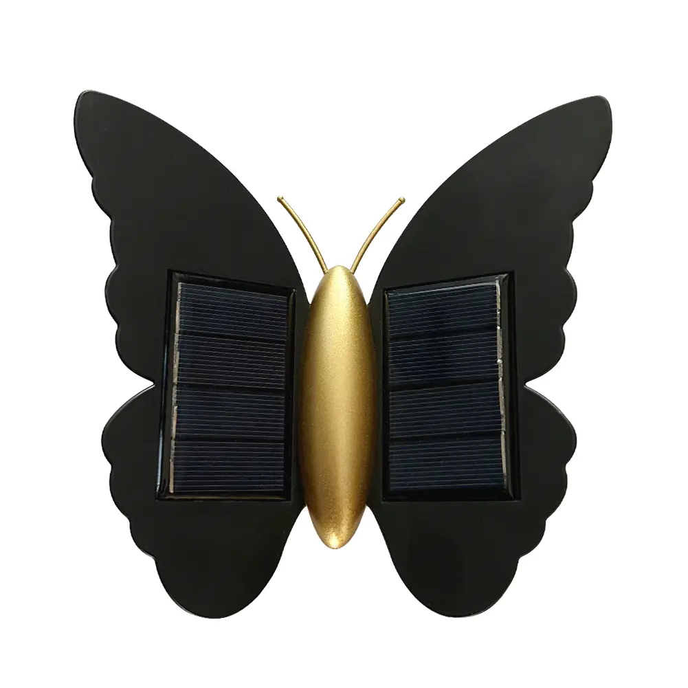 Butterfly Solar Wall Light Outdoor Wall Lantern Motion Sensor Decorative Porch Light IP65 Waterproof Auto On/Off for Fence Patio