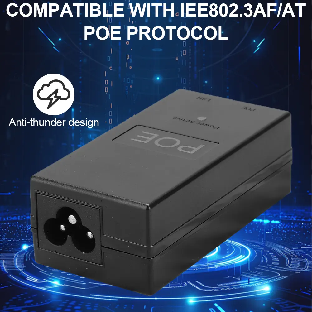 Desktop POE Injector POE adapter 10/100Mbps for IP POE Camera Wireless AP Power Supply EU/US/UK/AU Plug Optional