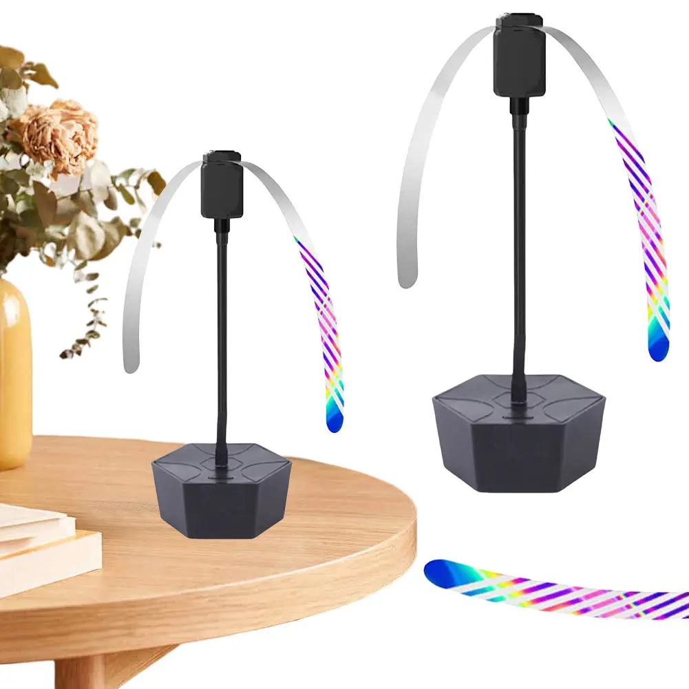 2/1pcs Fly Repellent Fan Outdoor Picnic BBQ Food Fly Fans with Holographic Blades Anti Mosquito Deter Flies Wasps Bees Fly Fan