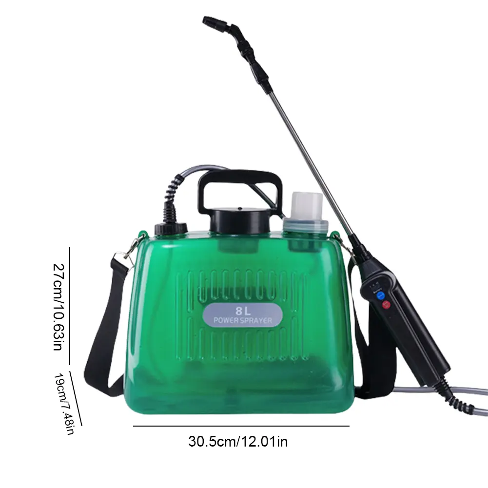 5L/8L Electric Sprayer with 4 Mist Nozzles Battery Powered Sprayer with 3 Adjustable Speeds Garden Sprayer for Gardening