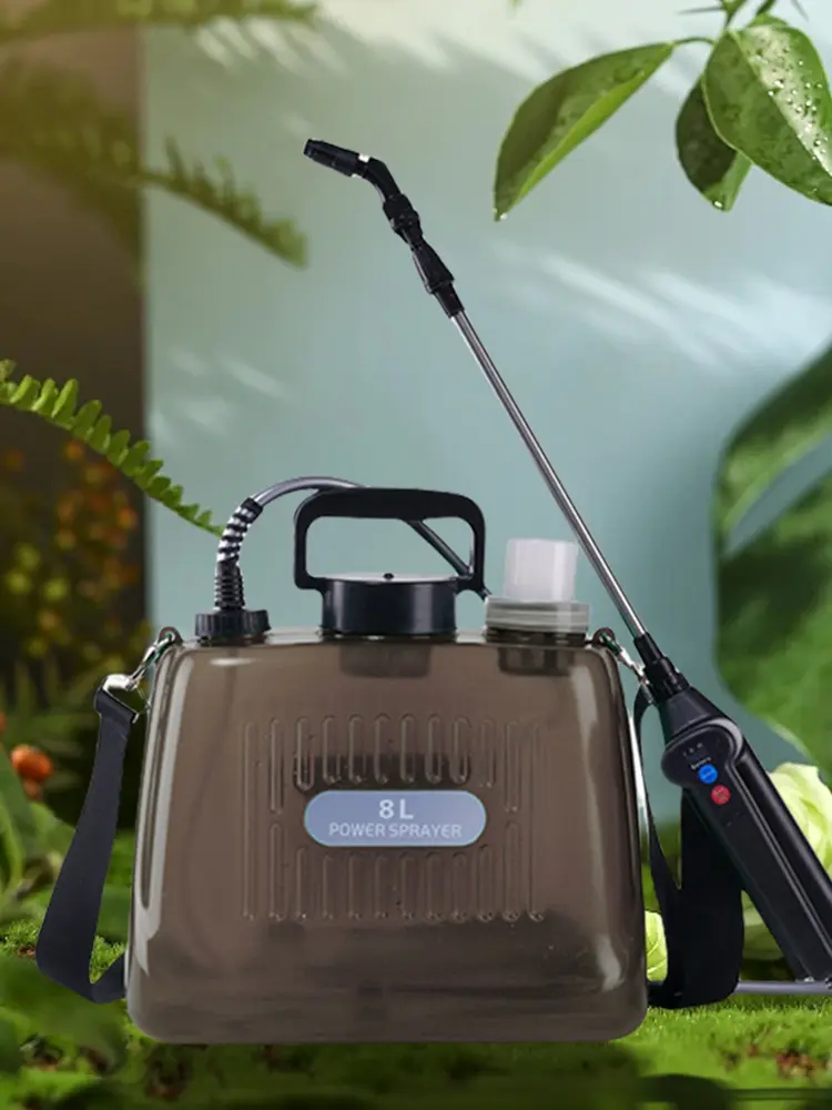 5L/8L Electric Sprayer with 4 Mist Nozzles Battery Powered Sprayer with 3 Adjustable Speeds Garden Sprayer for Gardening