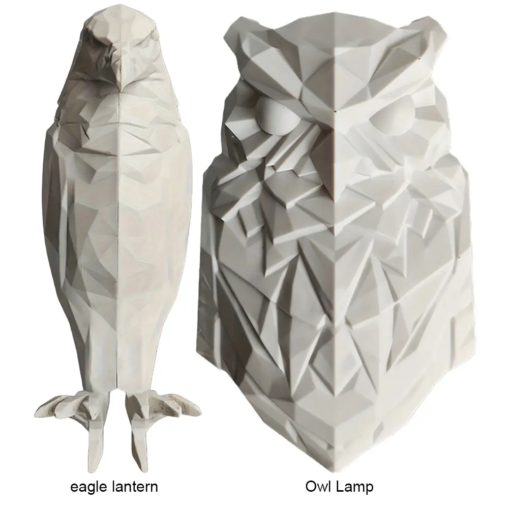 Cute LED Wall Light 3D Animal Owl Wall Light Battery Operated 3D Printed Wall Decoration Lamp for Staircase Hallway Wall Sconce