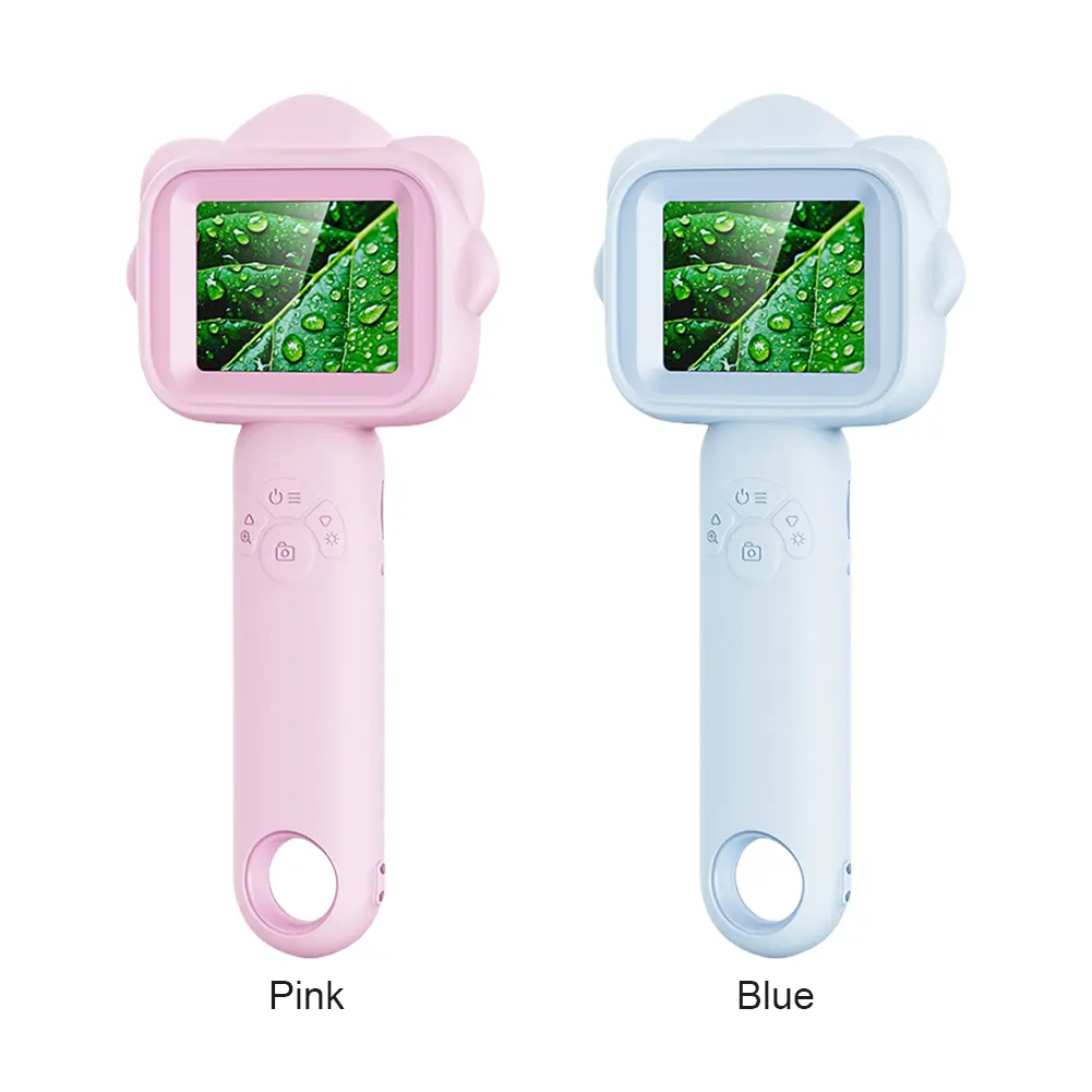 Handheld Magnifying Glass Camera 500x Magnification Mini Microscope 2.4inch IPS Screen Pocket Microscope Educational Gifts