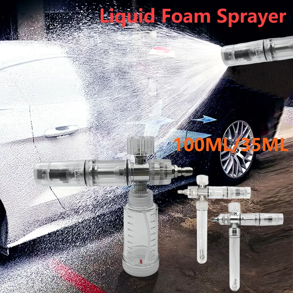 ​​Adjustable 35/100ml Original Liquid Foam Sprayer for Pressure Washer 1/4'' Quick-Connect Pressure Foam Cannon for Car Washing​