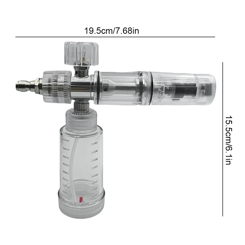 ​​Adjustable 35/100ml Original Liquid Foam Sprayer for Pressure Washer 1/4'' Quick-Connect Pressure Foam Cannon for Car Washing​