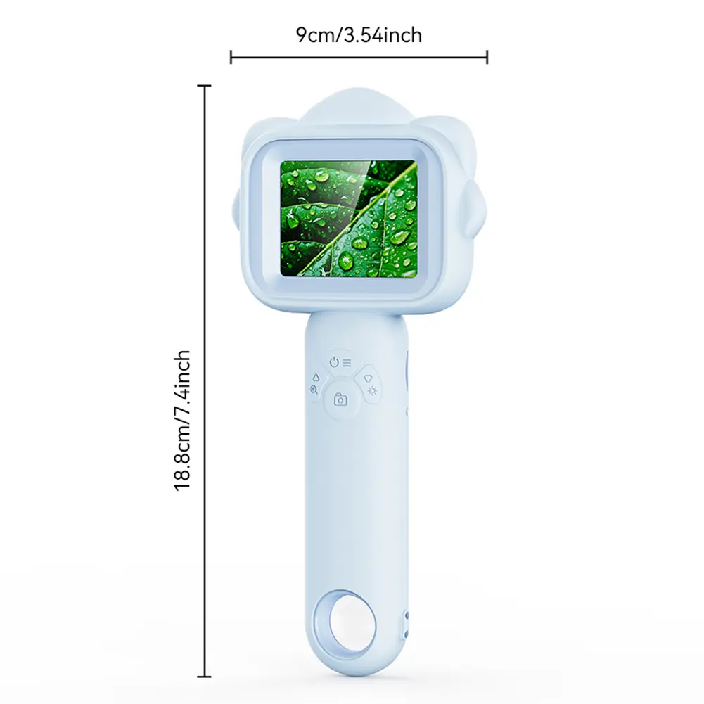 Handheld Magnifying Glass Camera 500x Magnification Mini Microscope 2.4inch IPS Screen Pocket Microscope Educational Gifts