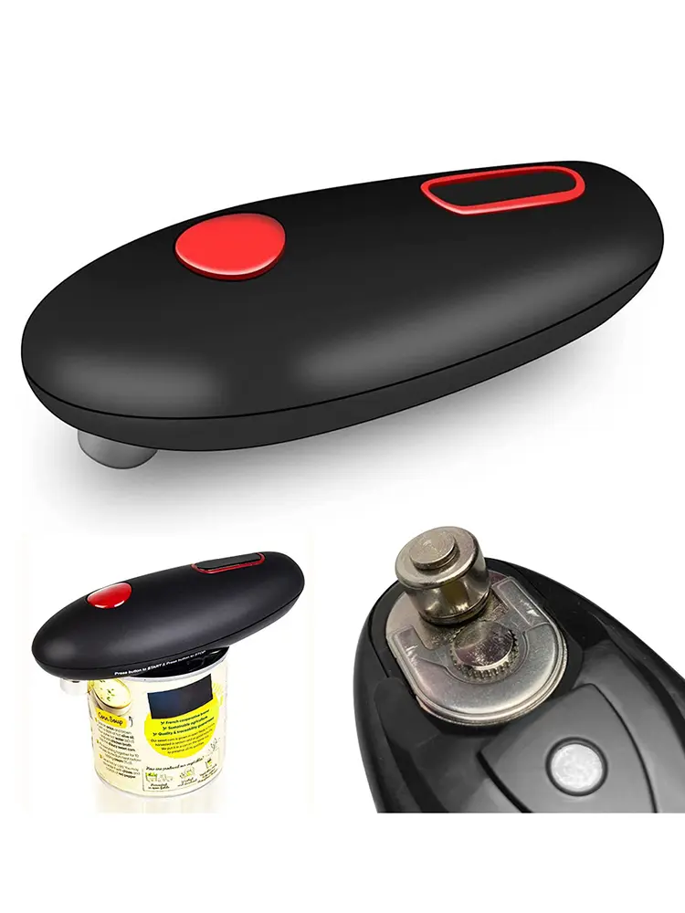 Electric Can Opener One Touch Automatic Can Opener with Smooth Edge Electric Bottle Opener for Almost All Sizes Can