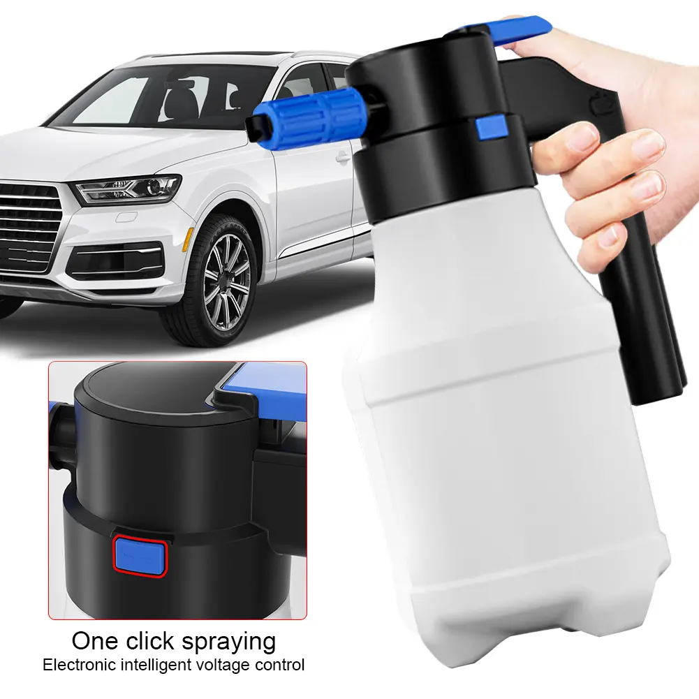 1.5/2L Car Washing Foam Sprayer Home Cleaning Hand Pump Foam Sprayer Tools USB Rechargeable Car Washing Electric Water Gun