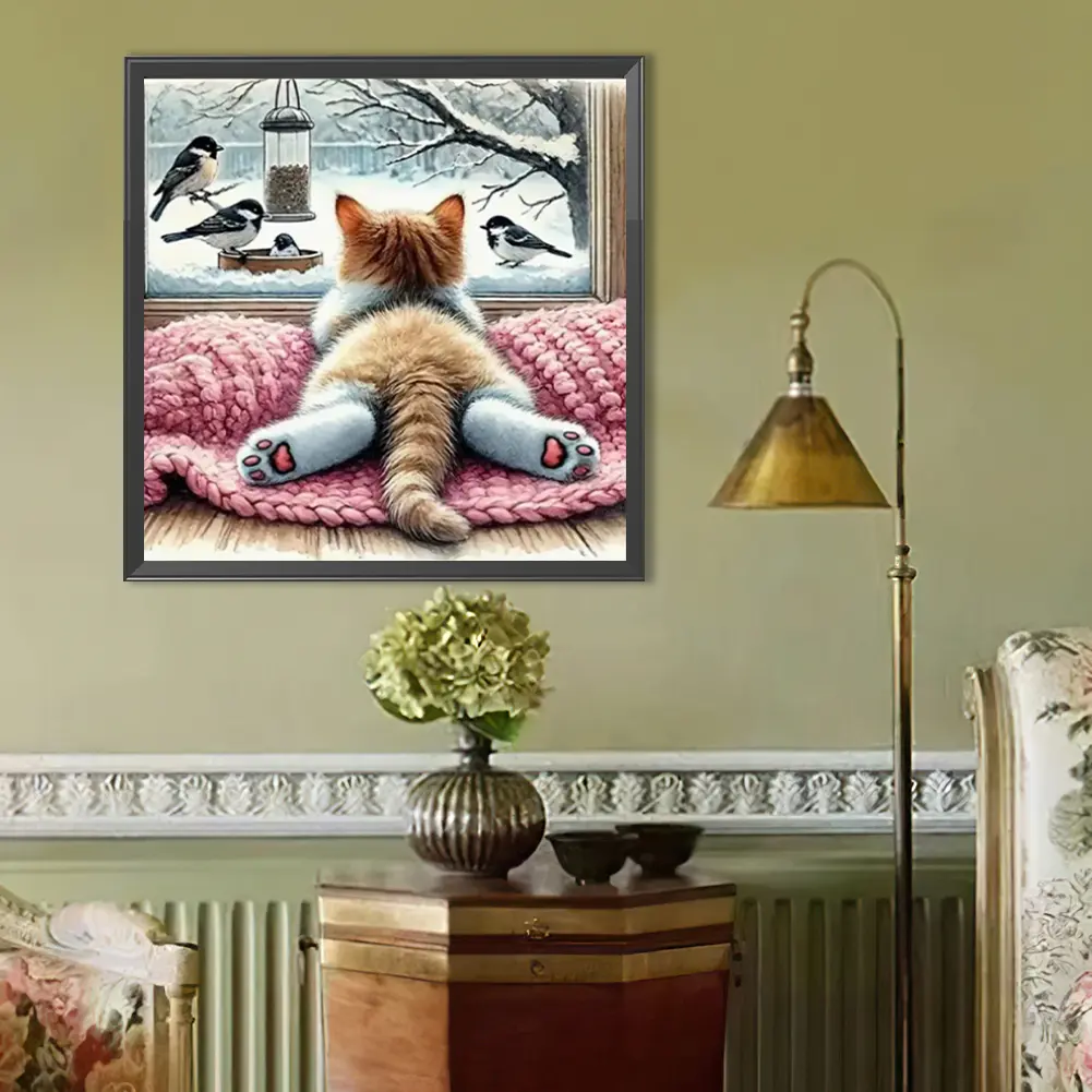 Animal 5D DIY Full Drill Round Diamond Painting Kit for Home Wall Decor