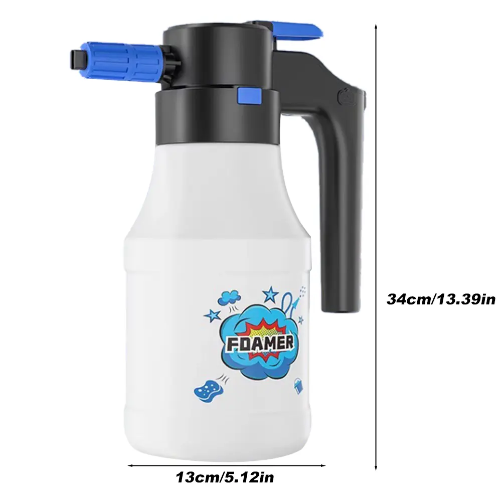 1.5/2L Car Washing Foam Sprayer Home Cleaning Hand Pump Foam Sprayer Tools USB Rechargeable Car Washing Electric Water Gun