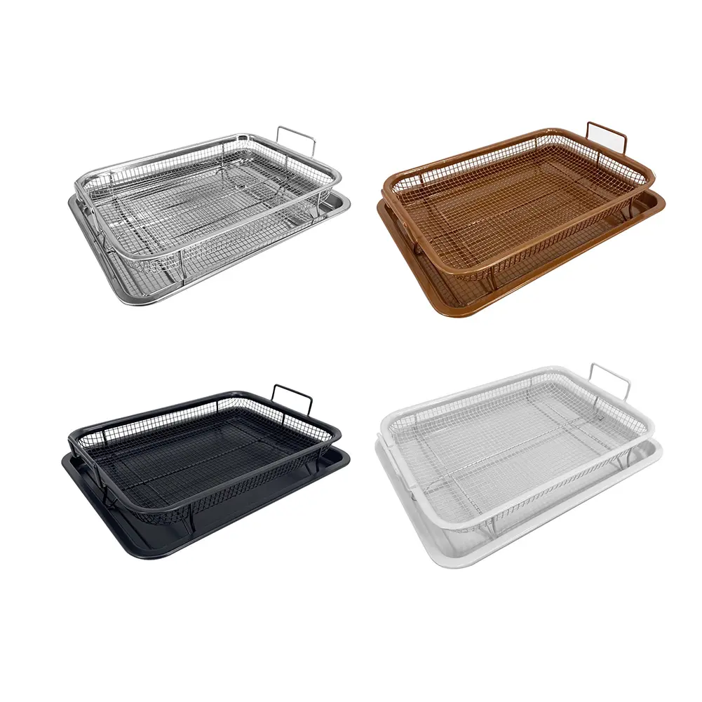 Stainless Steel French Fries Basket Heat-resistance Square Chips Fry Baskets Multi-function Gadgets Tools Air Fryer Accessories