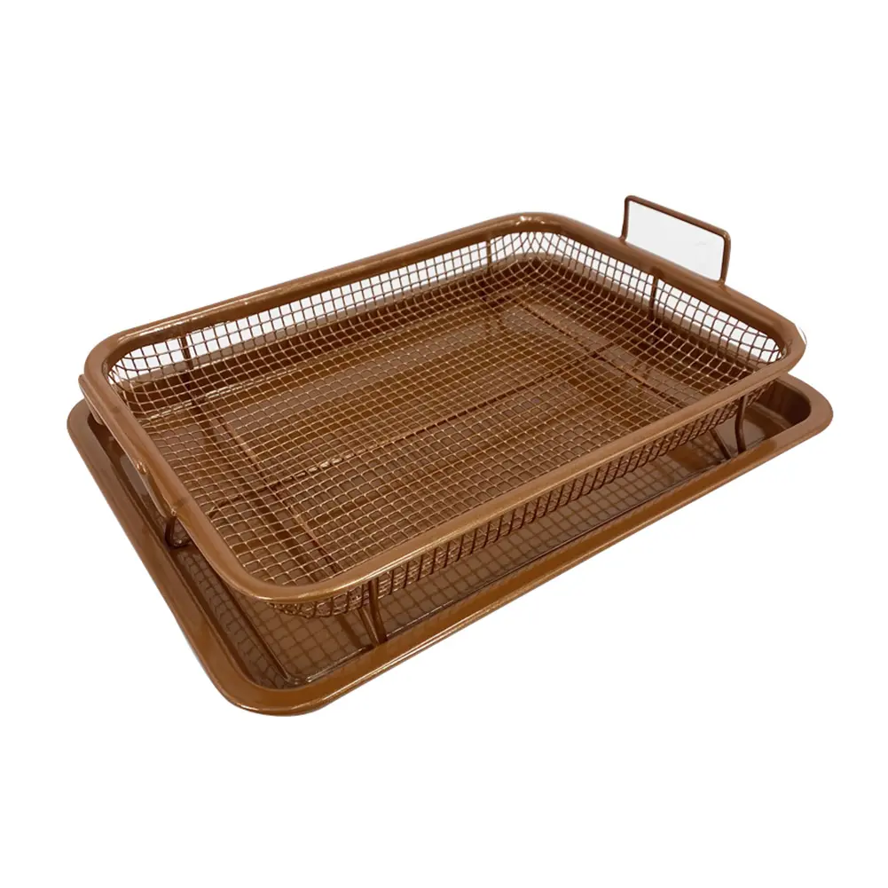 Stainless Steel French Fries Basket Heat-resistance Square Chips Fry Baskets Multi-function Gadgets Tools Air Fryer Accessories