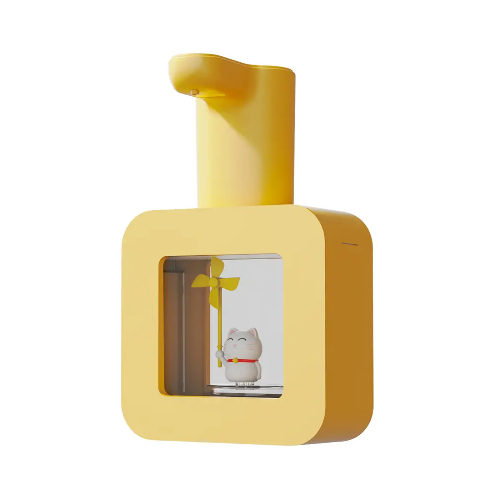 Cartoon Cute Pet Liquid Soap Dispensers USB Charging Liquid Foam Dispensers Wall Mounted Touchless Sensor for Hotel Wash Basin