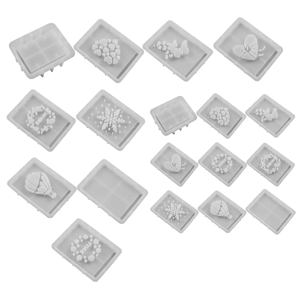 Silicone Storage Box Mould Hollow Out Storage Case Mold DIY Silhouette Mold Non Stick Rectangular Casting Mould for Home Decor