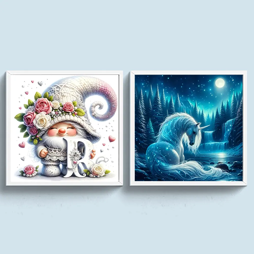 Cartoon 5D DIY Full Drill Round Diamond Painting Kit for Home Wall Decoration