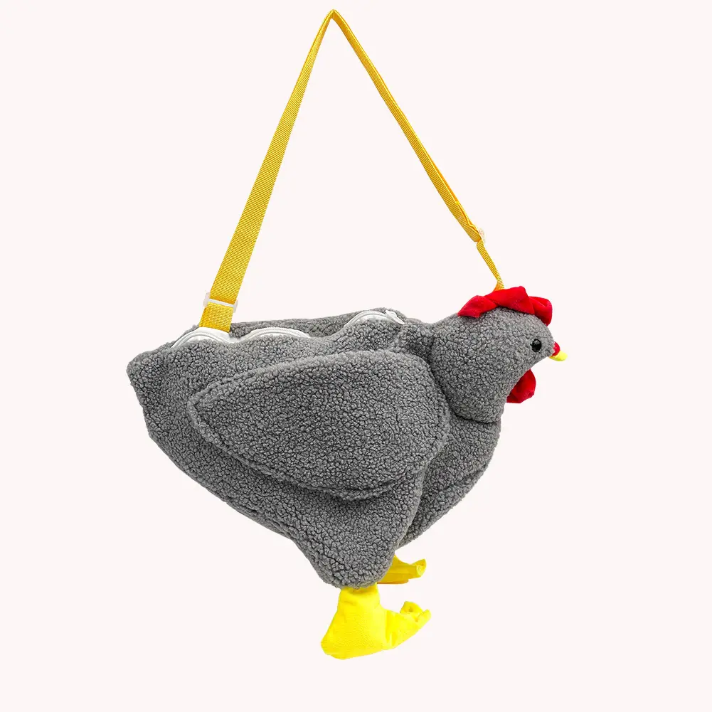 Fashion Hen Shape Plush Shoulder Crossbody Messenger Bag Women Cartoon Handbags