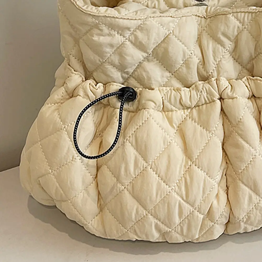 Shoulder Bag for Women Men Quilted Crossbody Bag with Double-Pocket Messenger Bag Adjustable Strap Handbag for Work Travel