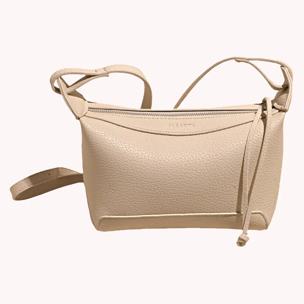 PU Leather Messenger Bag with Zipper Crossbody Bag Tote Handbag for Women Work Travel Shopping