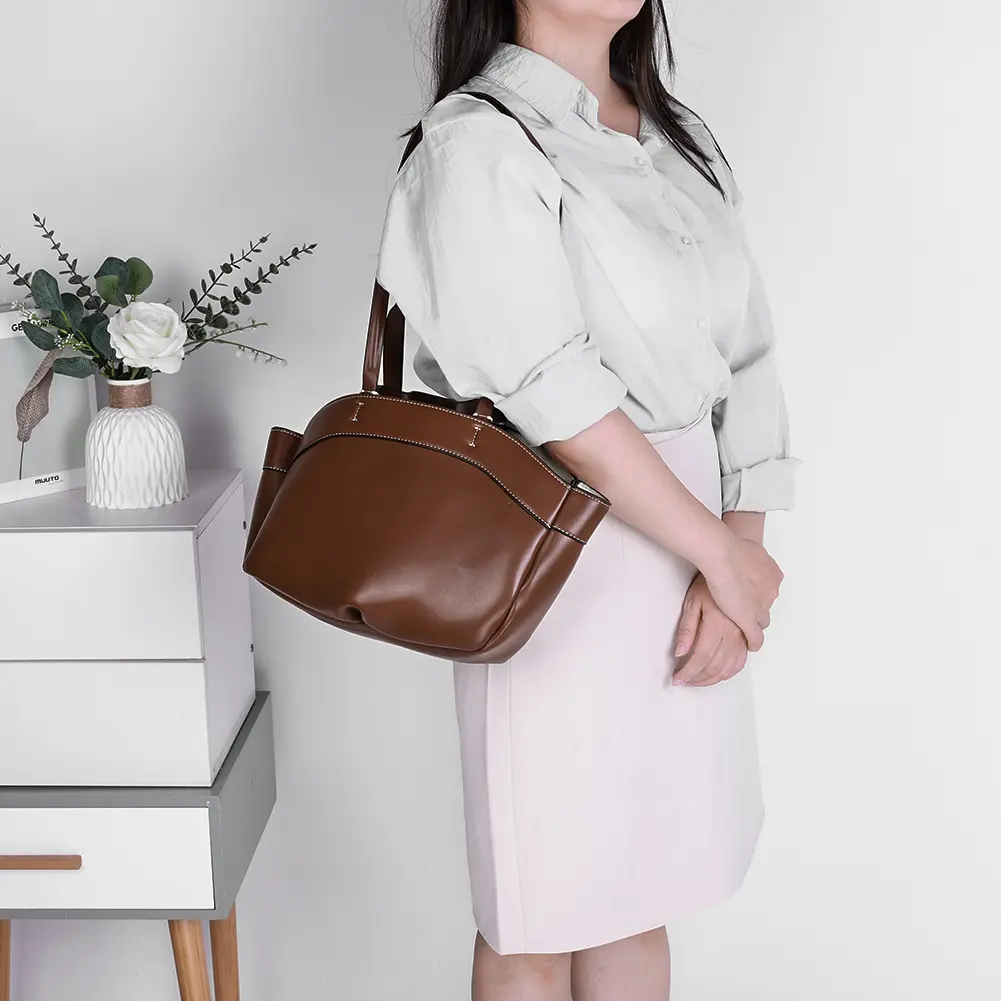 Tote Bag for Women Large Capacity Shoulder Bag PU Leather Commuting Bag Shopping Travel Bag