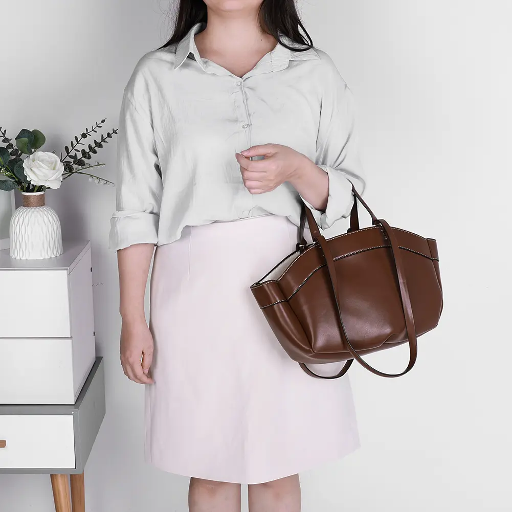 Tote Bag for Women Large Capacity Shoulder Bag PU Leather Commuting Bag Shopping Travel Bag