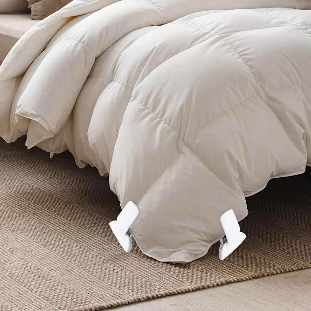 6/12Pcs White Padded Clips Sweet Sleeping White Padded Duvet Clips Comforter Fasteners Prevents Comforter From Shifting in Cover