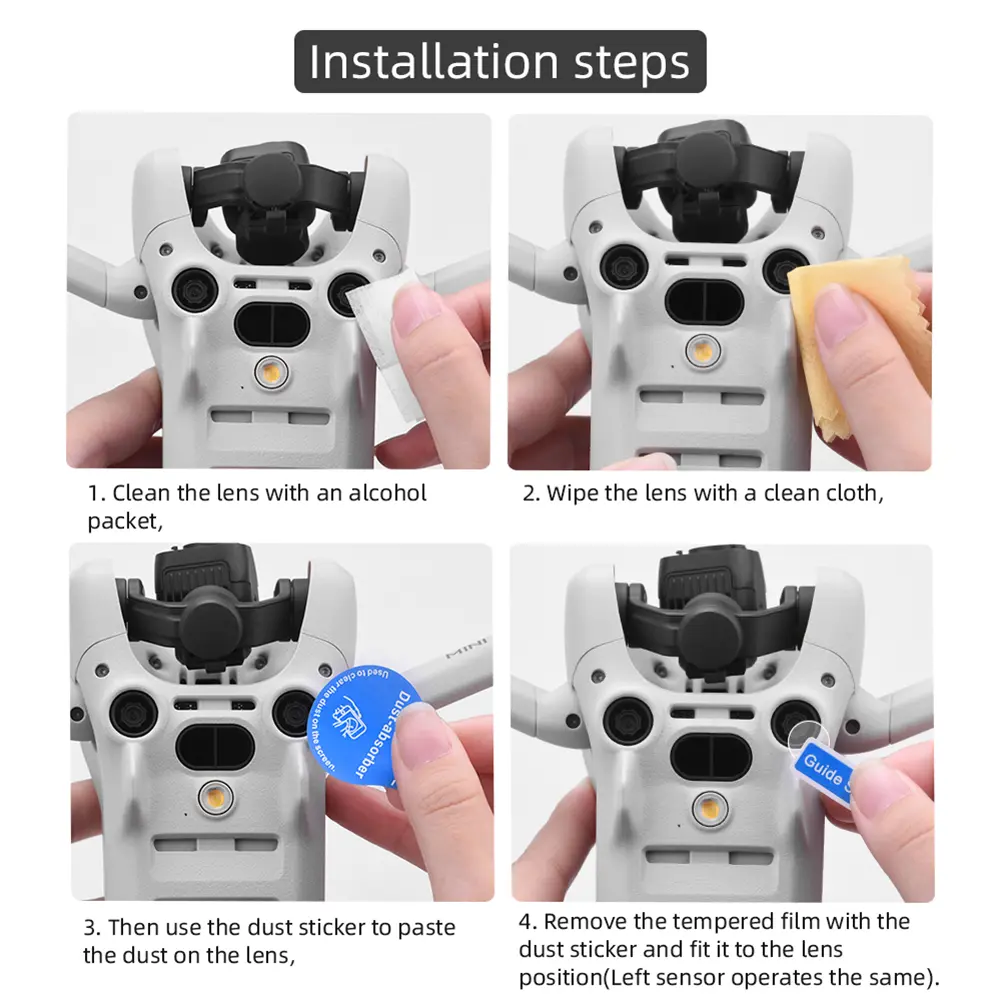 Lens Protective Film Anti-Scratch HD Protective Film High Hardness Sensor Glass Protective Film for DJI Mini 4 Pro Accessories