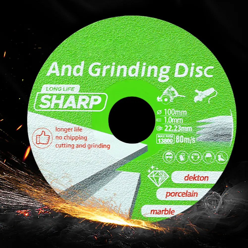 Diamond Cutting Disc Multi-Function Rock Slab Grinding Disc Flat Angle Grinder Blade for Marble Quartz Ceramic Glass
