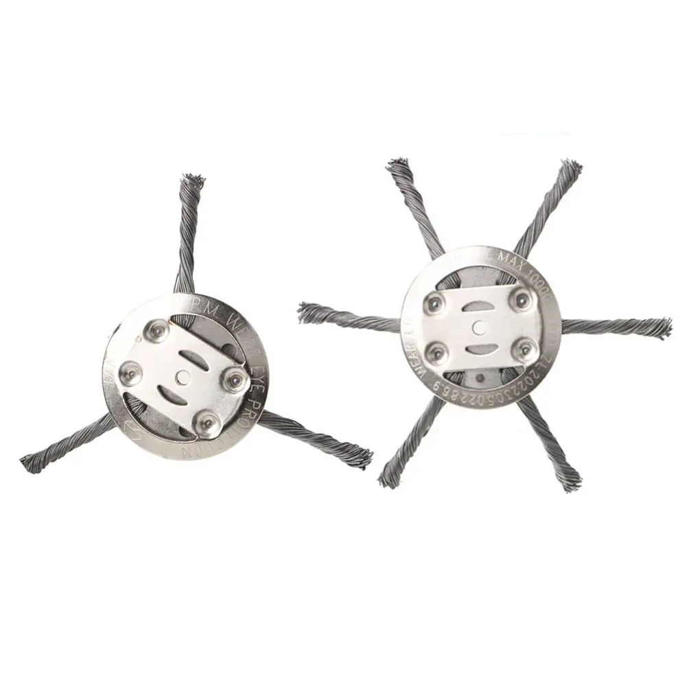 Weed Trimmer Head Wear-resistant Steel Wire Lawn Trimmer Head Anti-corrosion Derusting Replacement Parts for Home Garden Parking