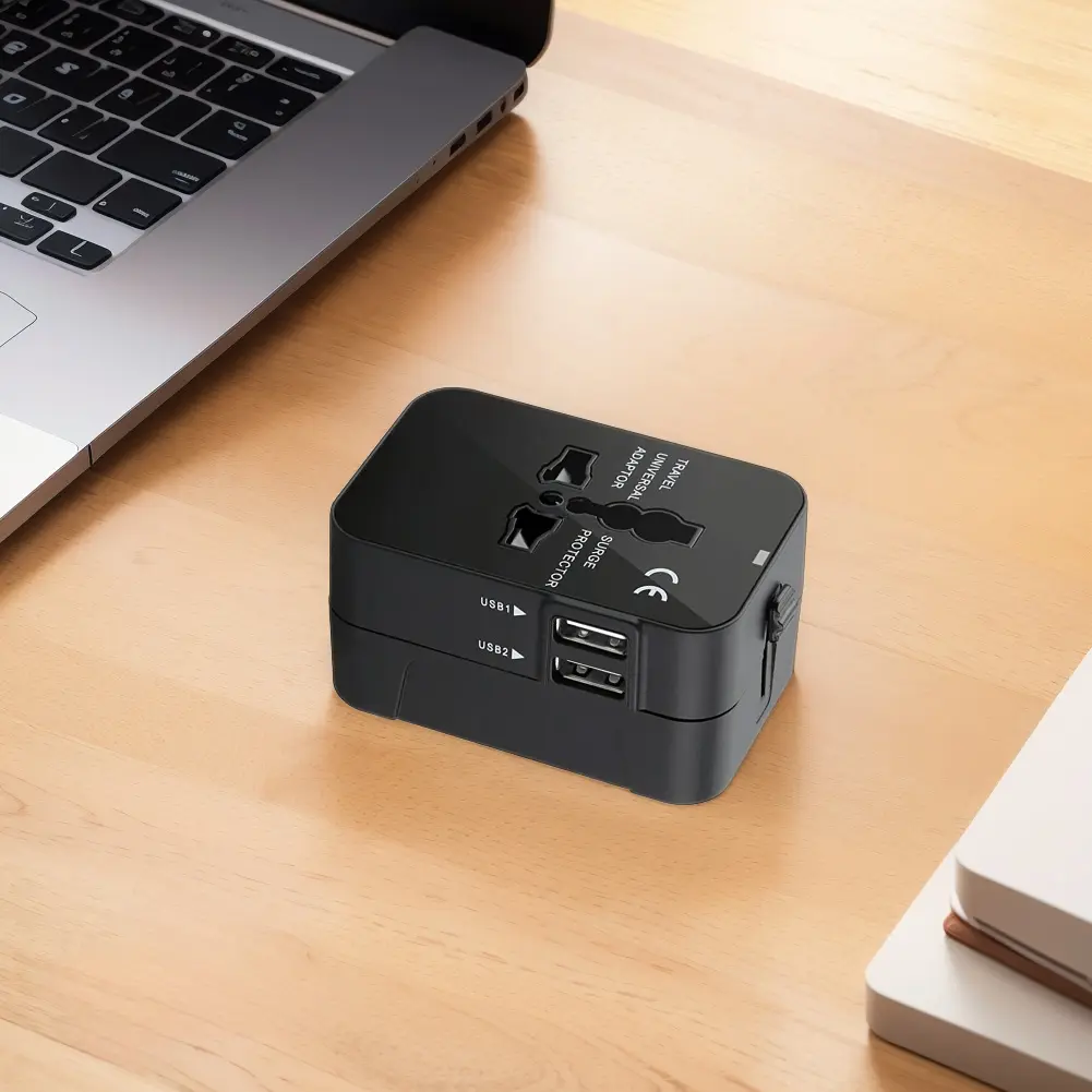 AC Power Charger Adapter EU UK US AU with Dual USB Port Outlet Converter World Travel Power Charger Adapter