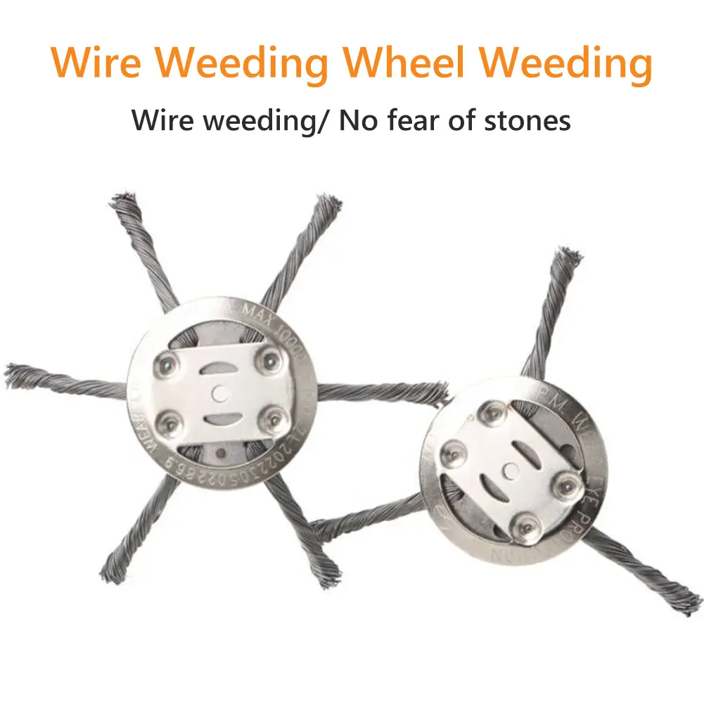 Weed Trimmer Head Wear-resistant Steel Wire Lawn Trimmer Head Anti-corrosion Derusting Replacement Parts for Home Garden Parking
