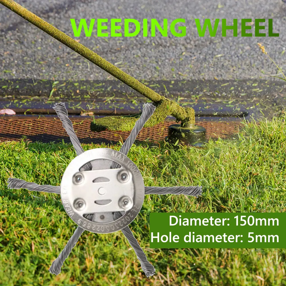 Weed Trimmer Head Wear-resistant Steel Wire Lawn Trimmer Head Anti-corrosion Derusting Replacement Parts for Home Garden Parking