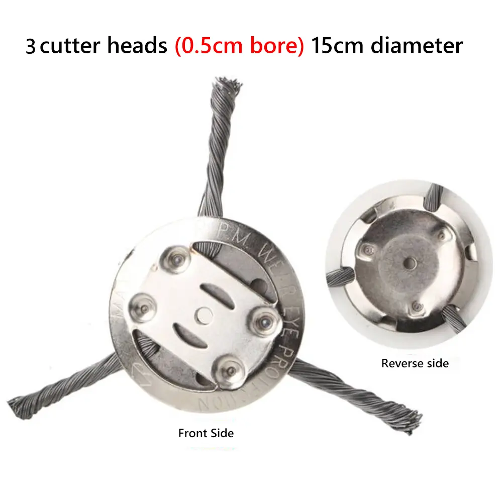 Weed Trimmer Head Wear-resistant Steel Wire Lawn Trimmer Head Anti-corrosion Derusting Replacement Parts for Home Garden Parking