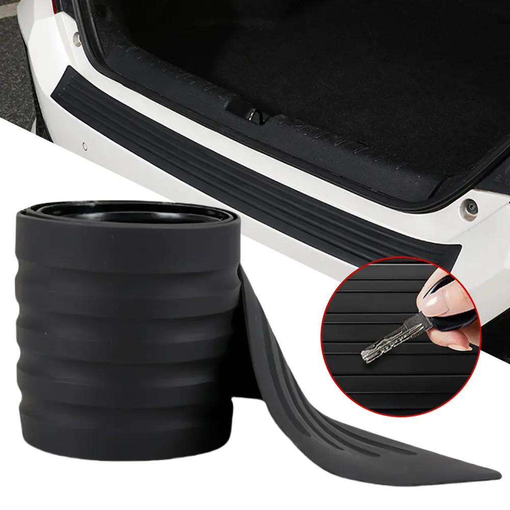 Rubber Mouldings Pad Trim Cover Strip Anti-Scratch Car Rear Bumper Guard Plate Cover Trim Car Trunk Protector Strip Car Styling