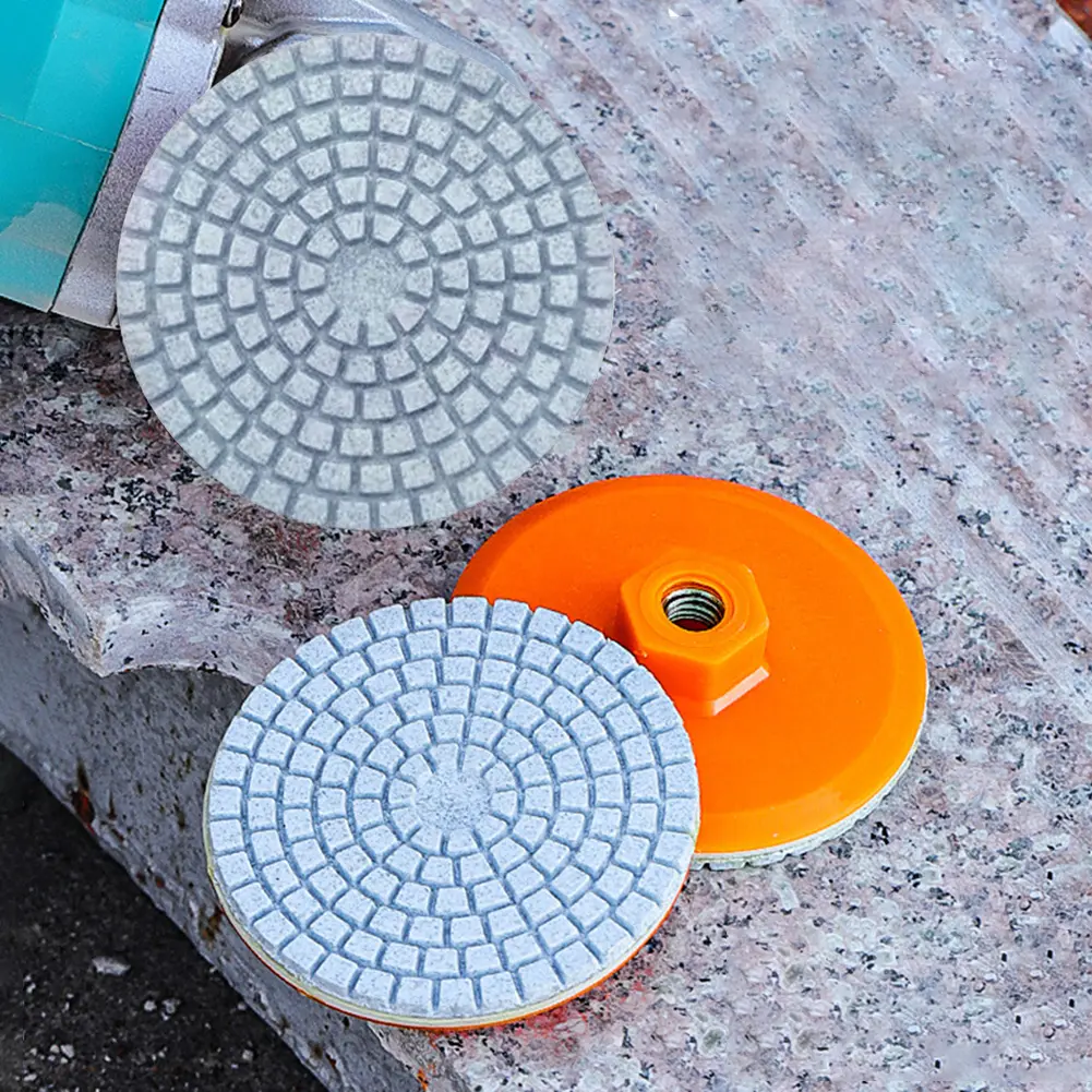 80mm 3 Inch Wet Dry Buff Disc 150-1000 Grit Diamond Flexible Grinding Discs M10 Abrasive Tool for Granite Stone Concrete Marble
