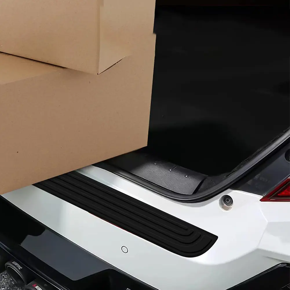 Rubber Mouldings Pad Trim Cover Strip Anti-Scratch Car Rear Bumper Guard Plate Cover Trim Car Trunk Protector Strip Car Styling